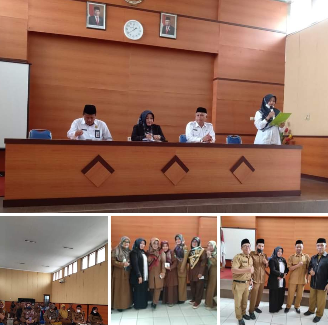 Kasi PAIS Kankemenag Pandeglang Hj. Tati Jumiati, M.Pd dalam acara pisah sambut.
